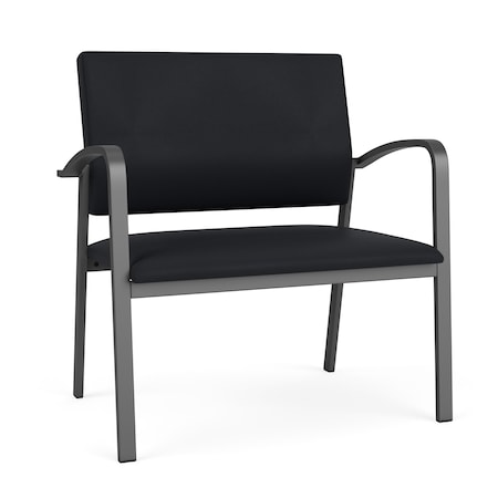 Lesro Newport Bariatric Chair Metal Frame, Charcoal, MD Black Upholstery NP1401